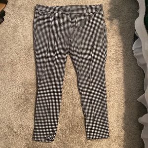 Black and white gingham pants